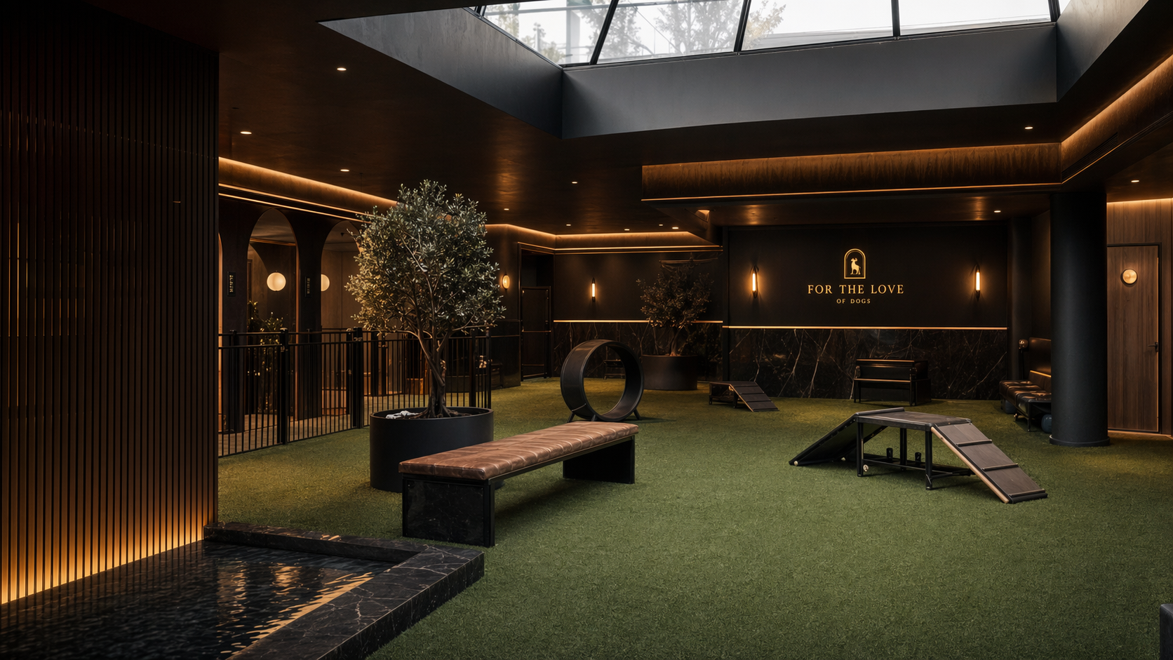 The Canine Club indoor play area at The Colosseum Charleston