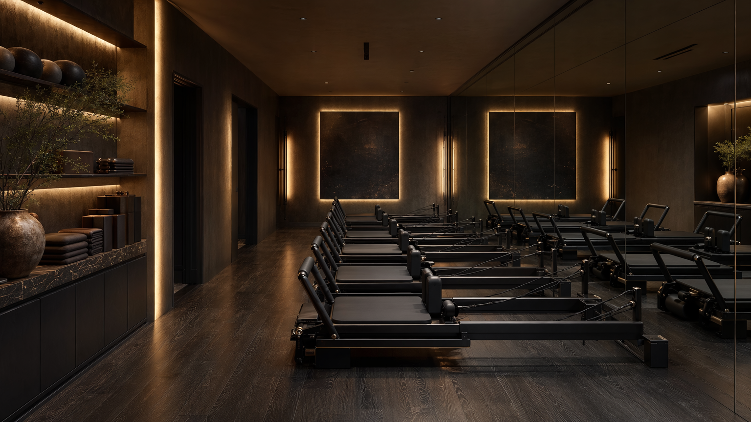 Reformer pilates in the Nordic Haus movement space